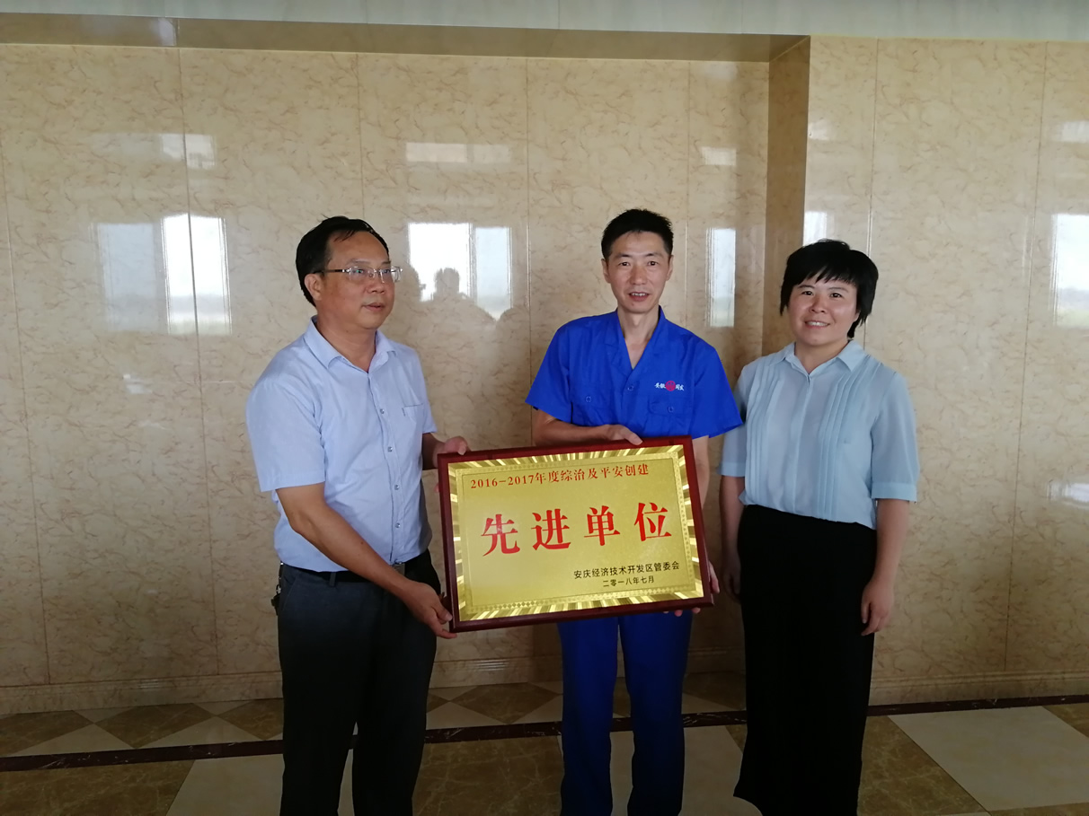 我司獲得2017年度安全創(chuàng)建先進單位稱號