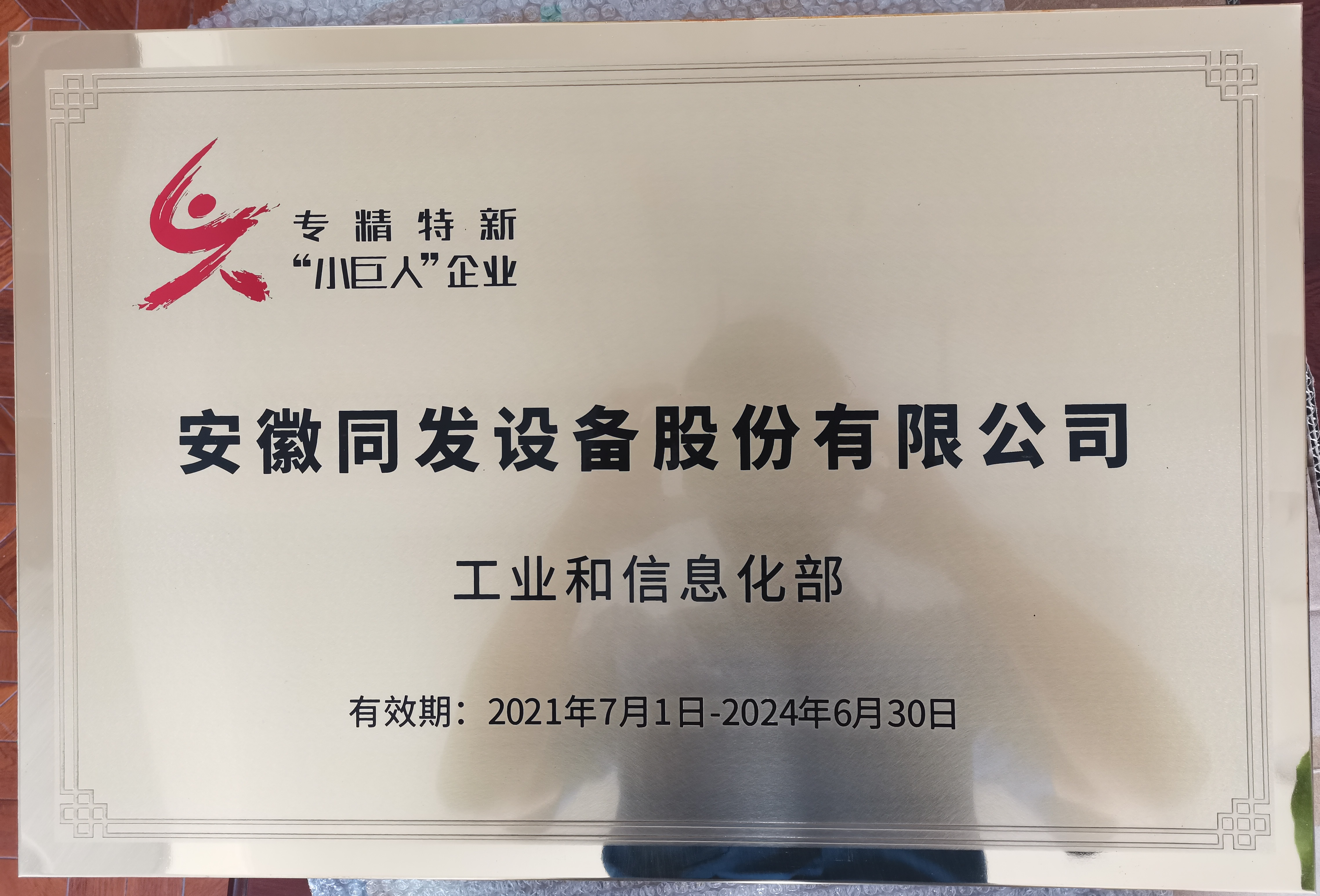 我司榮獲專精特新“小巨人”企業(yè)稱號